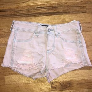 Light pink Hollister jean shorts